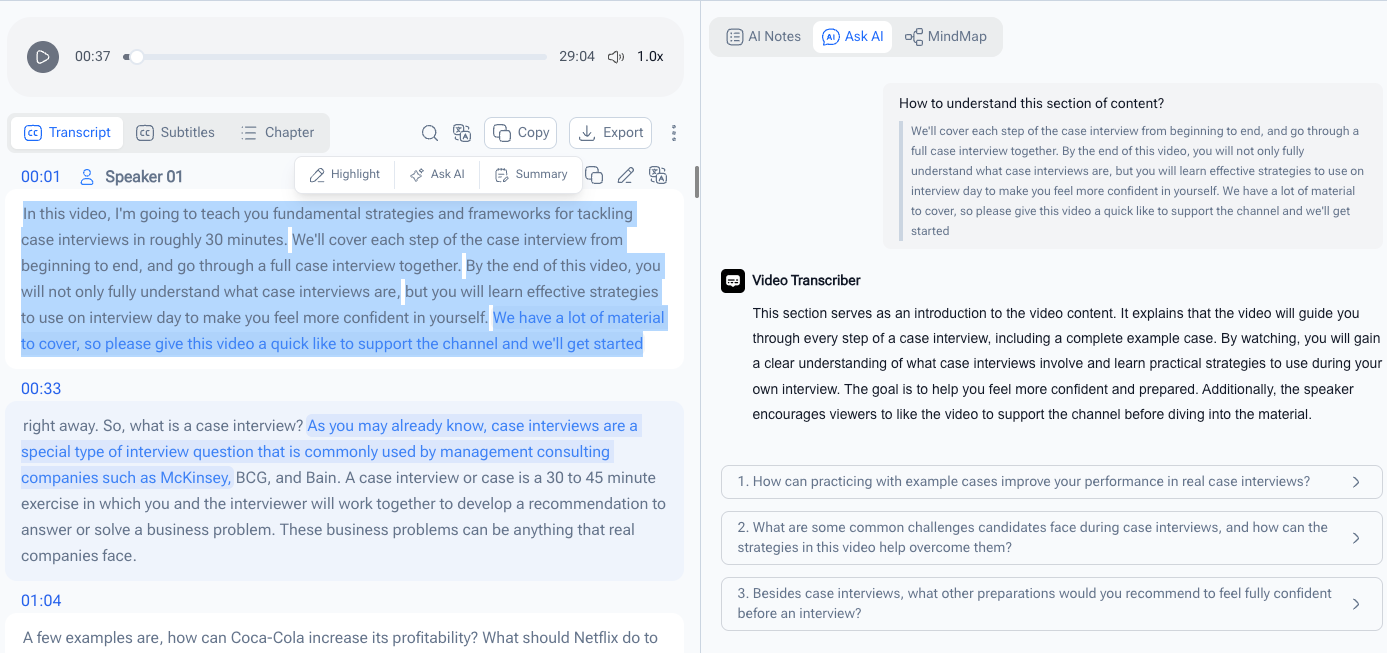 Latest Update: Enhanced Transcription Tools