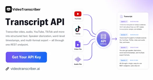 New Update: Transcript API Officially Launched